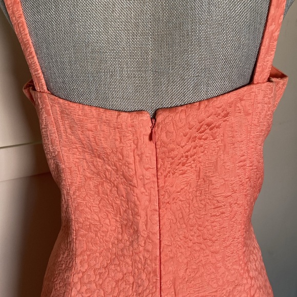 OSCAR DE LA RENTA VINTAGE CORAL SLEEVELESS COCKTAIL DRESS SIZE 12🌟LIKE NEW🌟 - Picture 6 of 14